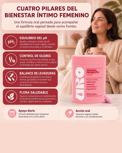 URO Probioticos Vaginales 60 Capsulas