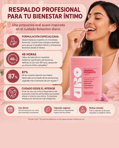 URO Probioticos Vaginales 60 Capsulas