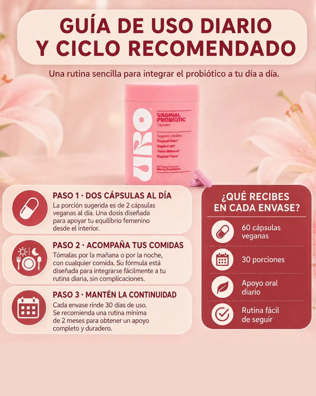 URO Probioticos Vaginales 60 Capsulas