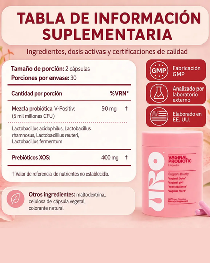 URO Probioticos Vaginales 60 Capsulas